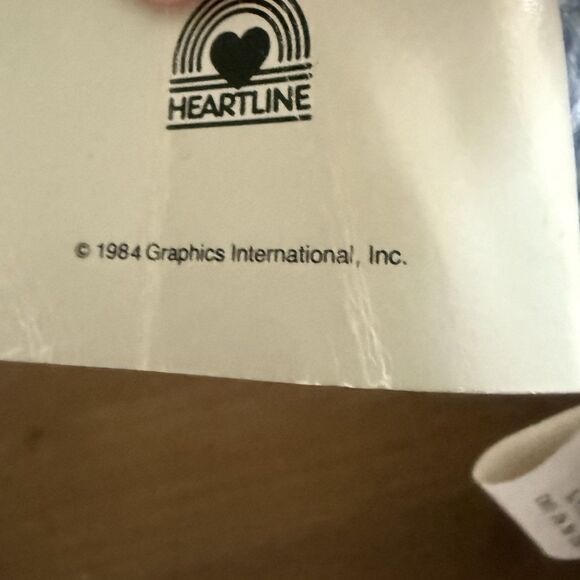 Vintage Blue Knit Teddy Bear 1984 Plush Toy with Tags Heartine Snuggables - Picture 6 of 7